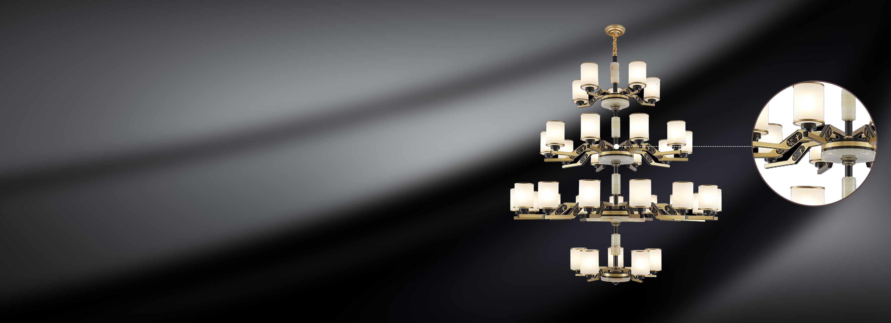 牢固的鋅合金燈臂  旋壓中柱搭配鋅合...