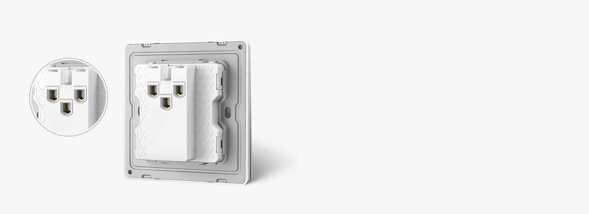 免跳線結構設計 多位單控開關采用一拖二...