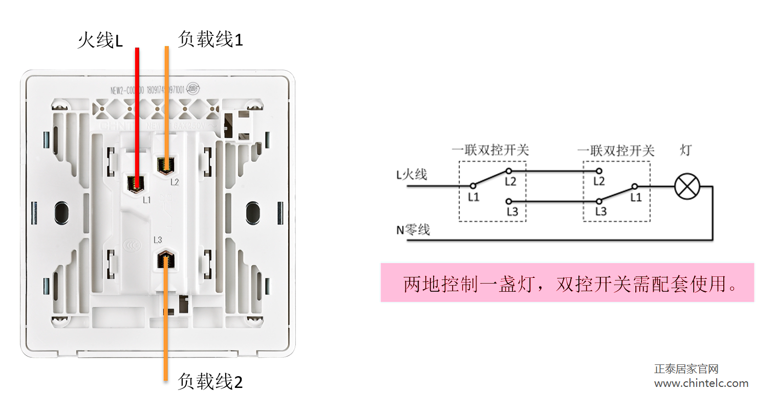 一開雙控開關怎么接線？一開雙控開關接線圖示9