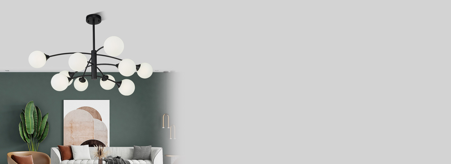 如星閃耀，令人神往遐思 一顆顆球形燈罩...