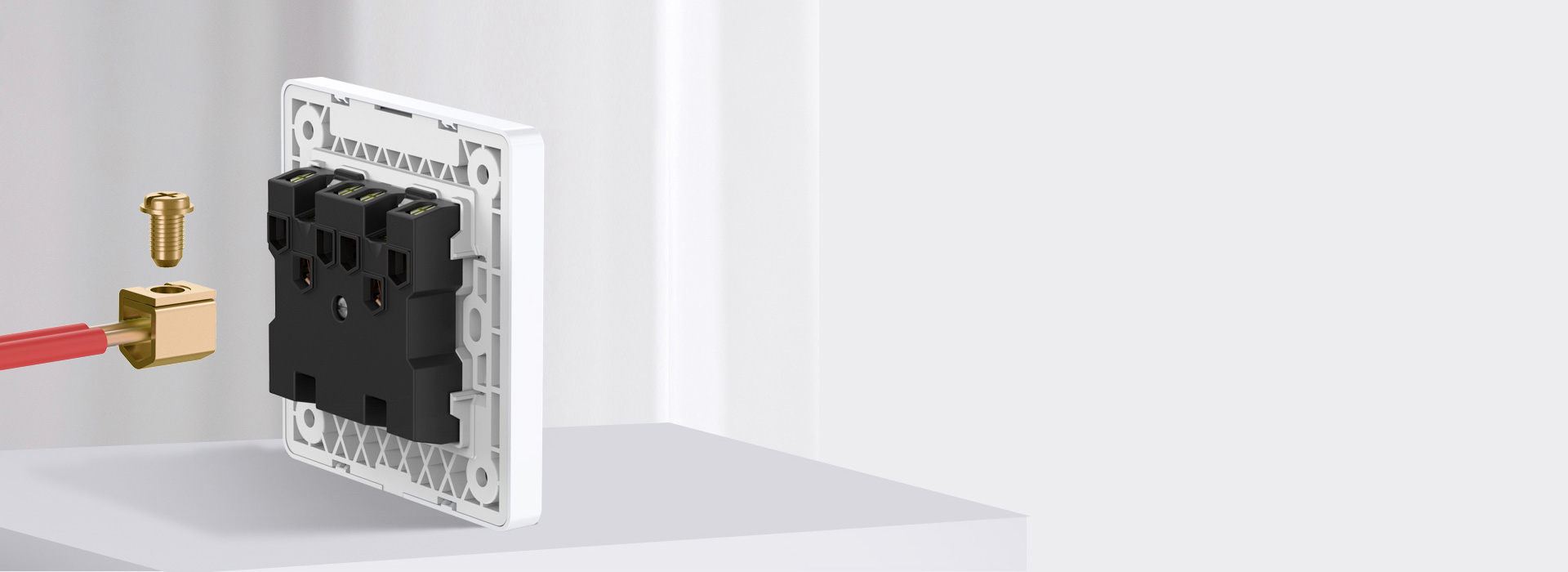 U型大接線柱，接線牢固 4.2mm大孔...