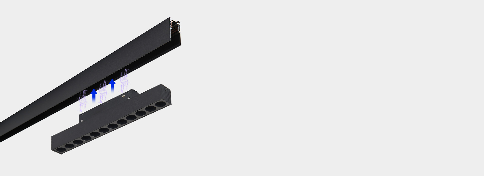 強力磁吸，安裝輕松 內置強力磁鐵，燈具...