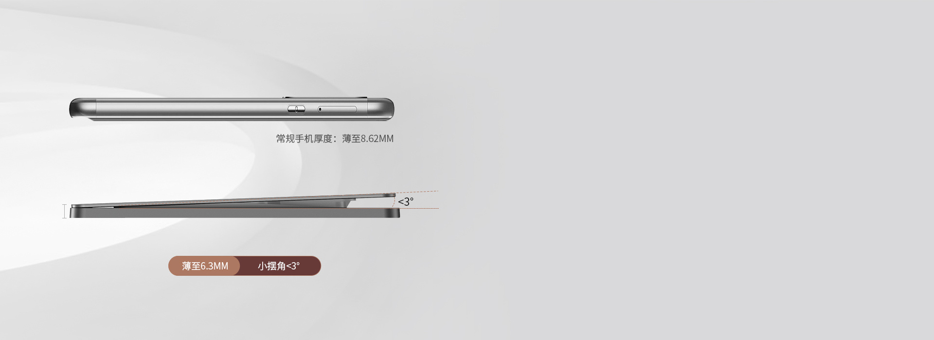 薄至6.3mm，比手機還薄 6.3mm...