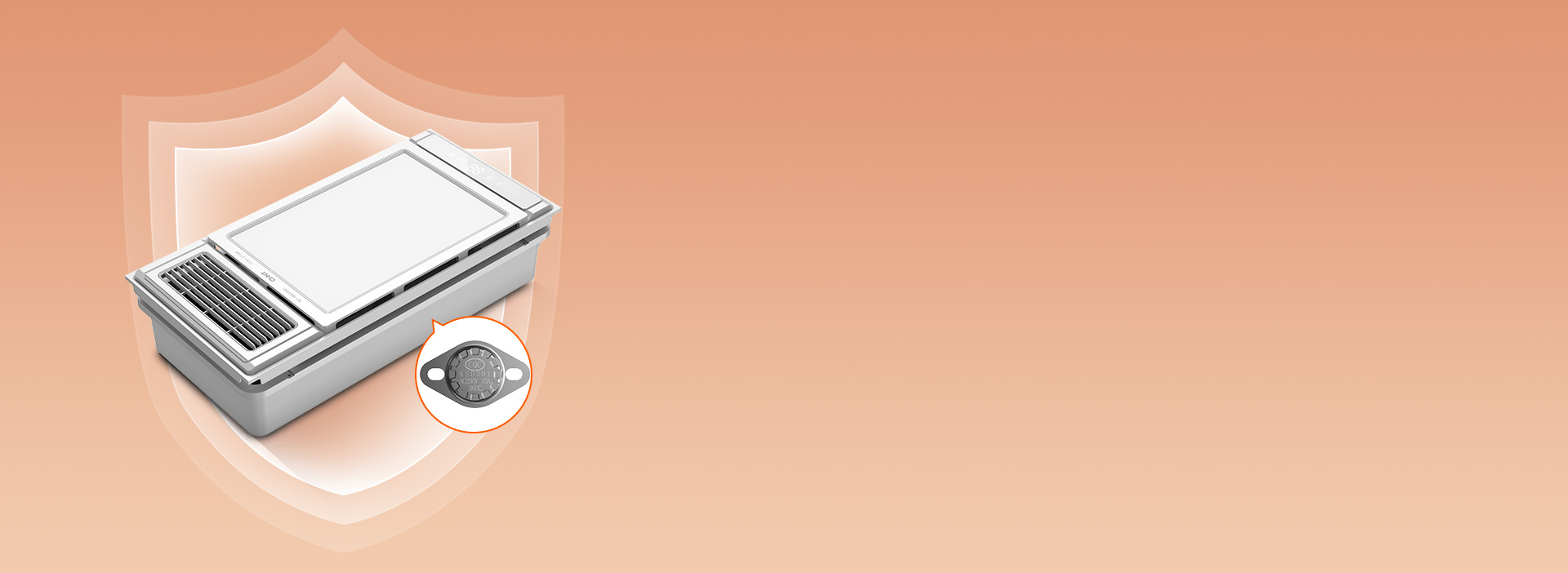 過熱保護，為安全加一道屏障 內置105...