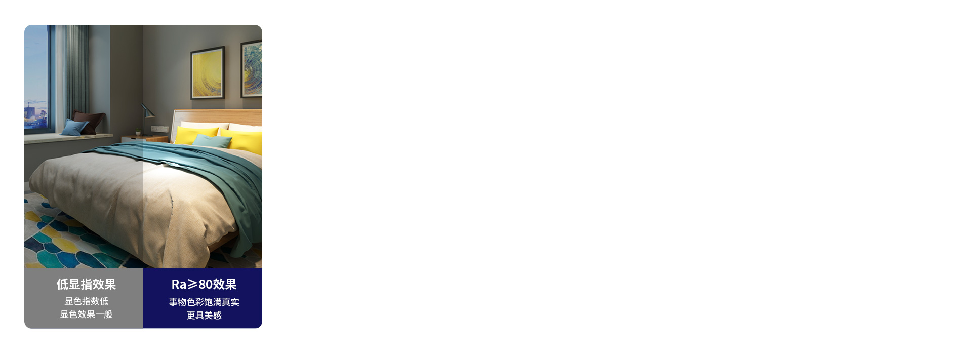 Ra≥80，照出事物本真色彩 光線下事...