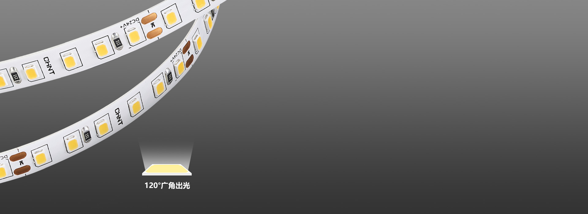 廣角出光，光線柔和 120珠/米均勻排...